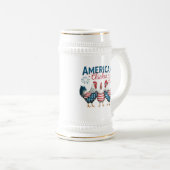 4 juli patriottische Amerikaanse kip-62987 Bierpul (Voorkant rechts)