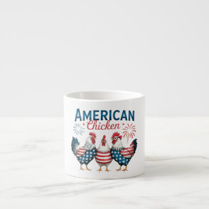4 juli patriottische Amerikaanse kip-62987 Espresso Kop