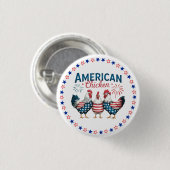 4 juli patriottische Amerikaanse kip-62987 Ronde Button 3,2 Cm (Voorkant /achterkant)