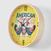 4 juli Patriottische Amerikaanse kip-62987 T-Shi (Hoek)