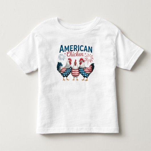4 juli Patriottische Amerikaanse kip-62987 T-Shi Kinder Shirts (Voorkant)