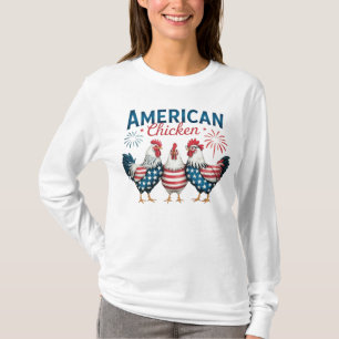 4 juli Patriottische Amerikaanse Kip-62987 T-Shirt