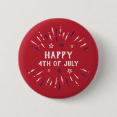 4 juli Patriottische Amerikaanse Onafhankelijkheid Ronde Button 5,7 Cm (Voorkant)