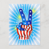 4 juli - Patriottische Amerikaanse-overwinning & v Briefkaart (Voorkant)