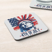 4 juli Patriottische Amerikaanse Pride Bier Onderzetter (Linkerzijde)