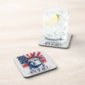 4 juli Patriottische Amerikaanse Pride Bier Onderzetter (Rechterzijde)
