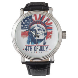 4 juli Patriottische Amerikaanse Pride Horloge