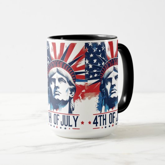 4 juli Patriottische Amerikaanse Pride Mok (Voorkant rechts)