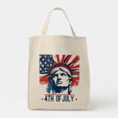 4 juli Patriottische Amerikaanse Pride Tote Bag (Achterkant)