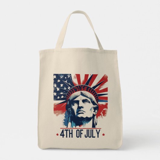 4 juli Patriottische Amerikaanse Pride Tote Bag (Achterkant)