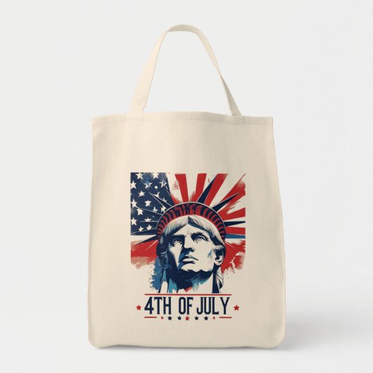 4 juli Patriottische Amerikaanse Pride Tote Bag (Voorkant)