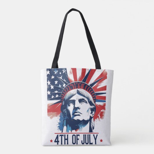 4 juli Patriottische Amerikaanse Pride Tote Bag (Achterkant)