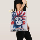 4 juli Patriottische Amerikaanse Pride Tote Bag (Dichtbij)