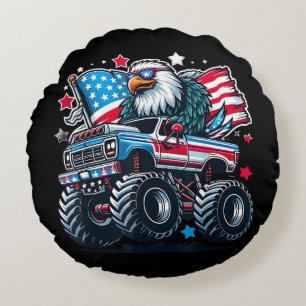 4 juli patriottische Amerikaanse vlag adelaar USA  Rond Kussen
