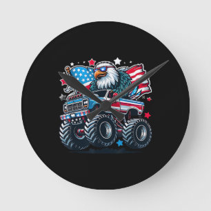 4 juli patriottische Amerikaanse vlag adelaar USA Ronde Klok