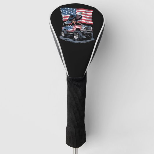 4 juli patriottische Amerikaanse vlag adelaar VS Golfheadcover (Voorkant)