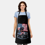 4 juli Patriottische Amerikaanse Vlag Adelaar VS Schort (Gedragen)
