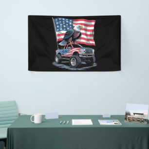 4 juli patriottische Amerikaanse vlag adelaar VS  Spandoek