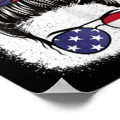 4 juli Patriottische Amerikaanse vlag Amerikaanse Poster (Hoek)