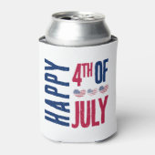 4 juli Patriottische Amerikaanse vlag Blikjeskoeler (Blikje Voorkant)