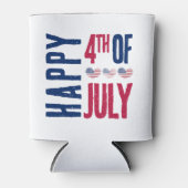 4 juli Patriottische Amerikaanse vlag Blikjeskoeler (Voorkant)