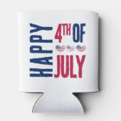 4 juli Patriottische Amerikaanse vlag Blikjeskoeler (Achterkant)