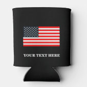 4 juli Patriottische Amerikaanse vlag Blikjeskoeler (Achterkant)