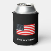 4 juli Patriottische Amerikaanse vlag Blikjeskoeler (Blikje Achterkant)