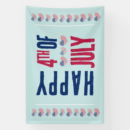 4 juli Patriottische Amerikaanse vlag Spandoek (Verticaal)