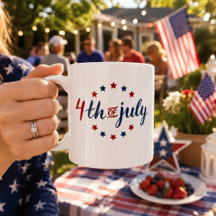 4 juli Patriottische Amerikaanse vlag sterren vrij Koffiemok