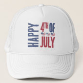 4 juli Patriottische Amerikaanse vlag Trucker Pet (Voorkant)