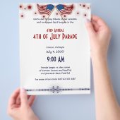 4 juli Patriottische Amerikaanse vlaggen en sterre Flyer (Hand)