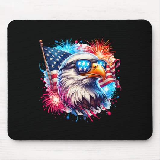 4 juli patriottische Amerikaanse zeearend VS Ameri Muismat (Voorkant)