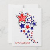 4 juli Patriottische BBQ Party Kaart (Voorkant)