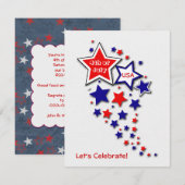 4 juli Patriottische BBQ Party Kaart (Voorkant / Achterkant)