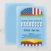 4 juli Patriottische Burger Barbecue Kaart (Voorkant / Achterkant)