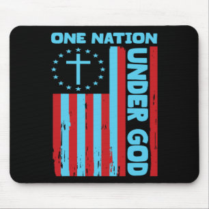 4 juli Patriottische Christelijke Vlag Eén Natie V Muismat
