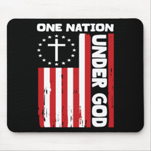 4 juli Patriottische Christelijke Vlag Eén Natie V Muismat