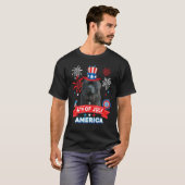 4 juli patriottische dag Newfoundland Dog Indepen T-shirt (Voorkant volledig)