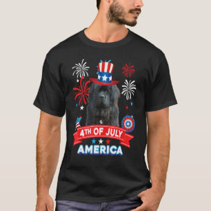 4 juli patriottische dag Newfoundland-hond onafhan T-shirt