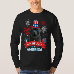 4 juli patriottische dag Newfoundland-hond onafhan T-shirt
