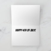 "4 juli!" Patriottische eekhoorn Holiday Kaart (Binnen)