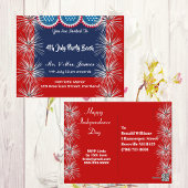 4 juli Patriottische Firecracker Party Bash Uitnod Briefkaart