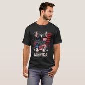 4 juli Patriottische Franse hond Merica T-shirt (Voorkant volledig)