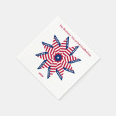 4 juli Patriottische Fun Party Papieren servetten (Hoek)