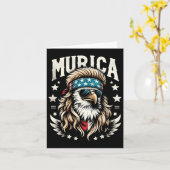 4 juli Patriottische Funny Eagle 4 juli Verenigde Kaart (Gele Bloem)