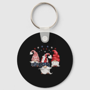 4 juli patriottische gnomen Funny Cute American U Sleutelhanger