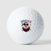 4 juli patriottische grappige adelaar VS Golfballen (Voorkant)