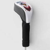 4 juli patriottische grappige adelaar VS Golfheadcover (Schuin)