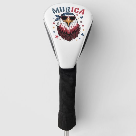 4 juli patriottische grappige adelaar VS Golfheadcover (Voorkant)